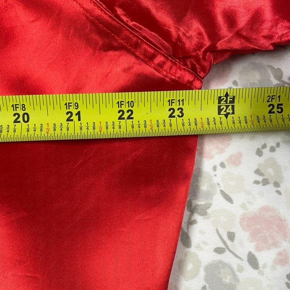 Vintage ESPN Pyramid Red Satin Bomber Jacket Size Medium (Unisex) - Picture 13 of 16